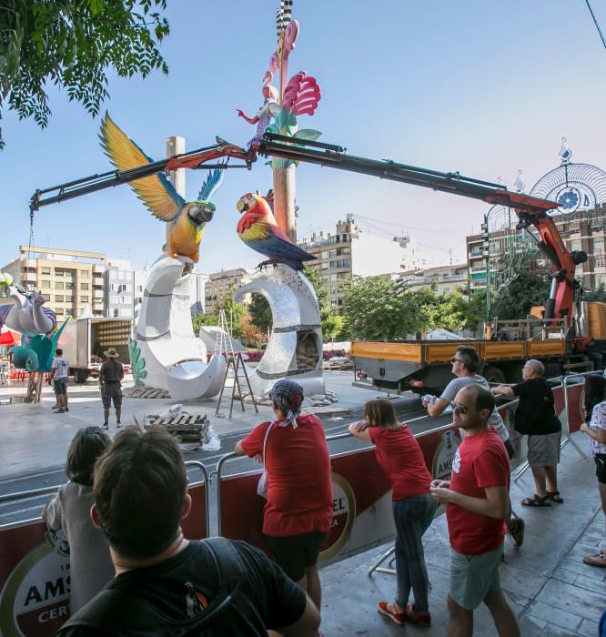 Alicante rezuma fiesta con el inicio de la plantà de las Hogueras