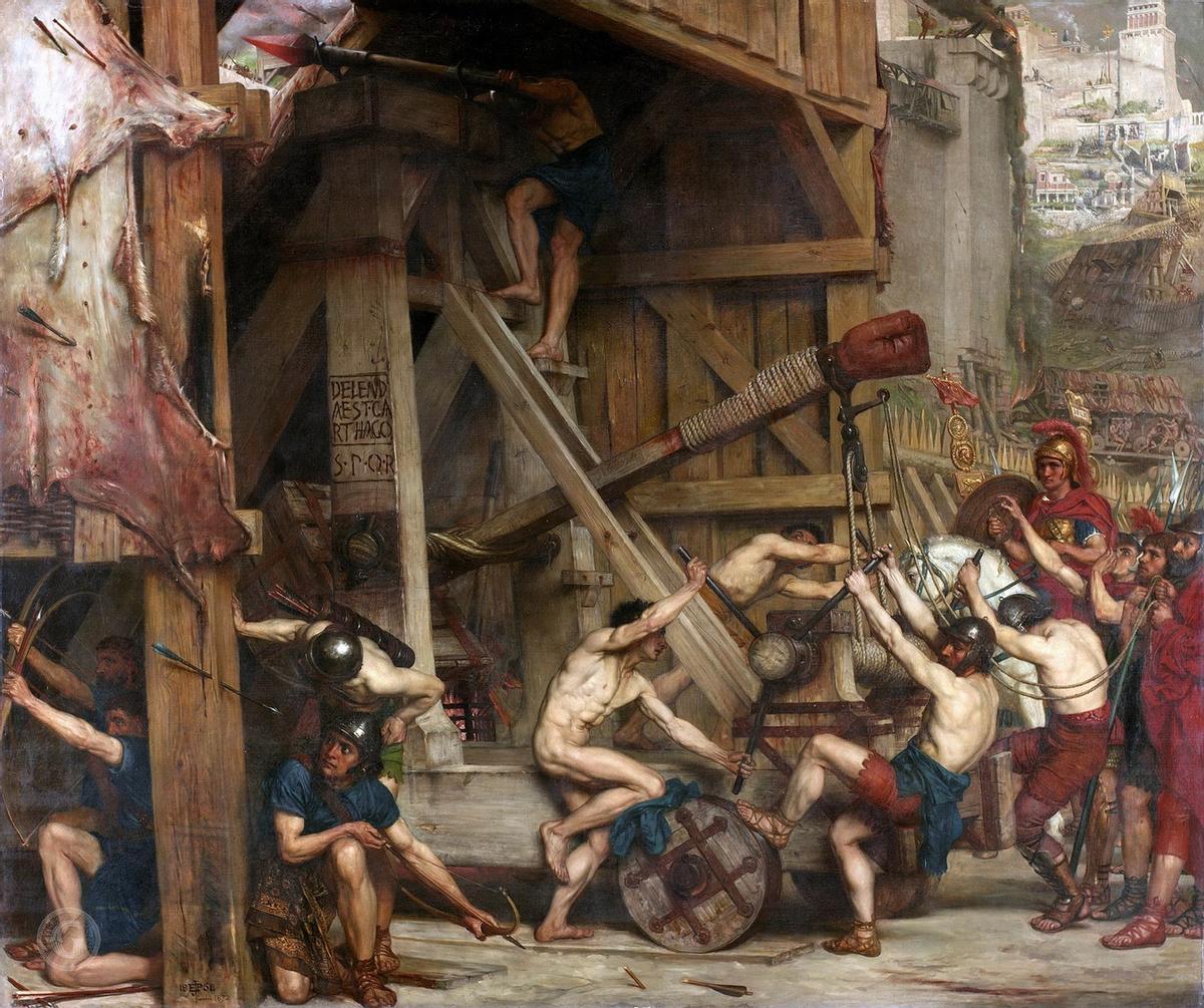 'La catapulta', Edward Poynter.