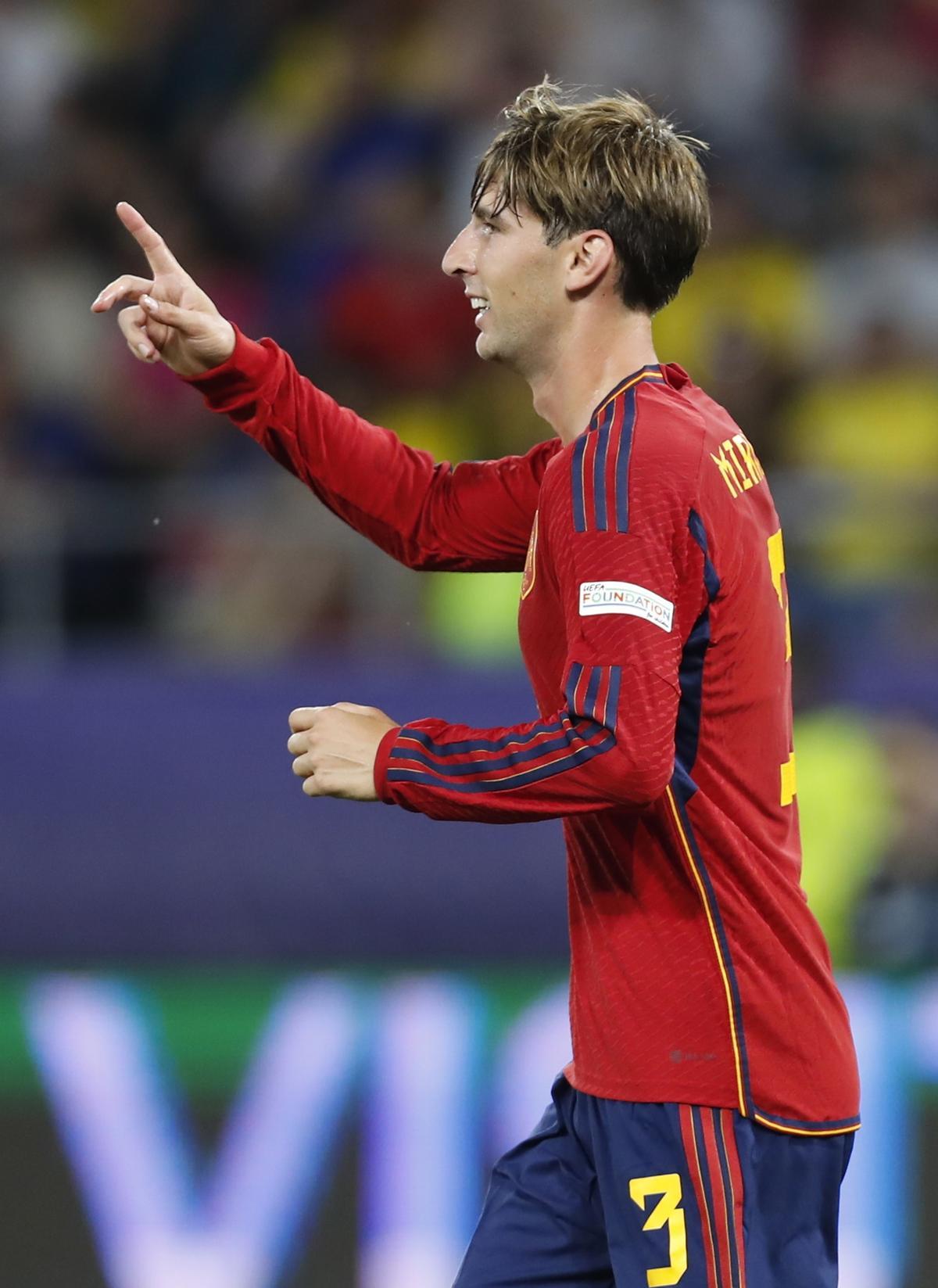 Miranda marcó el segundo gol de España
