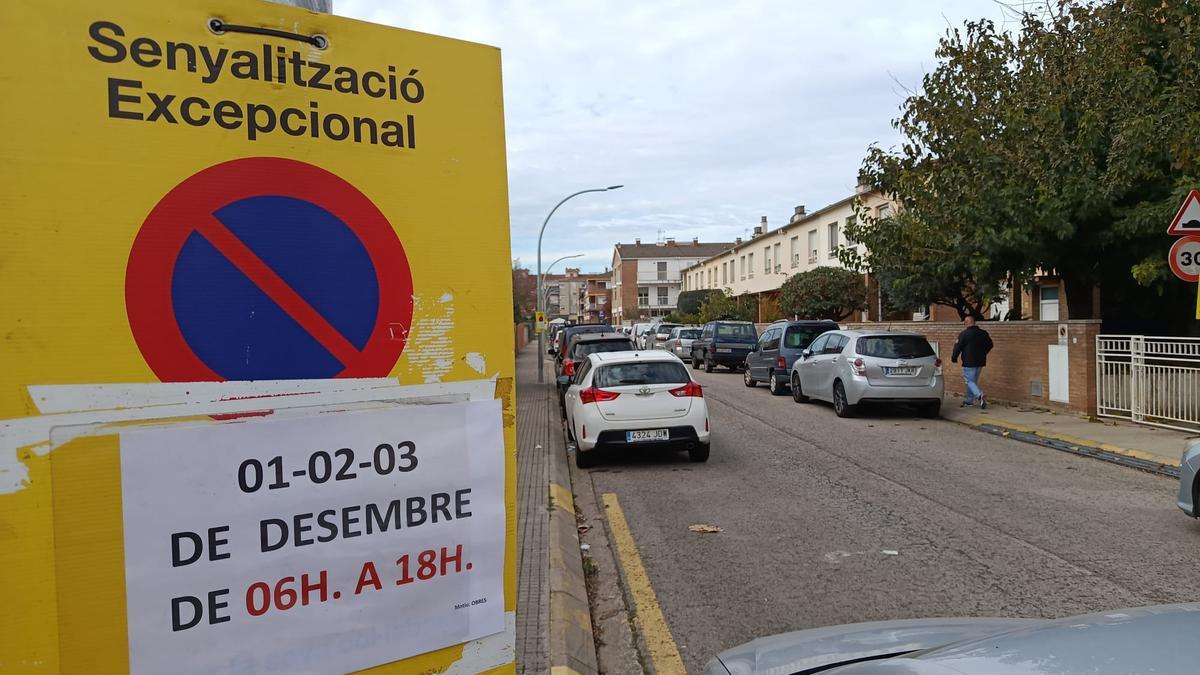 Anunci dels treballs previstos al carrer Prat de la Riba.