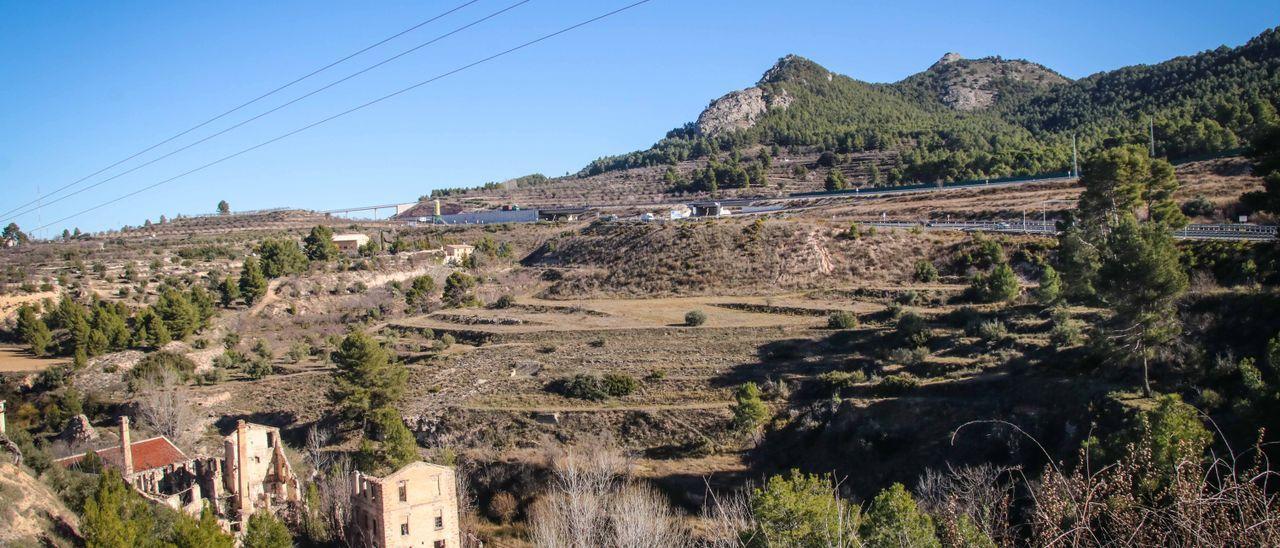 Terrenos de la partida de Pagos de Alcoy previstos como desarrollo industrial.