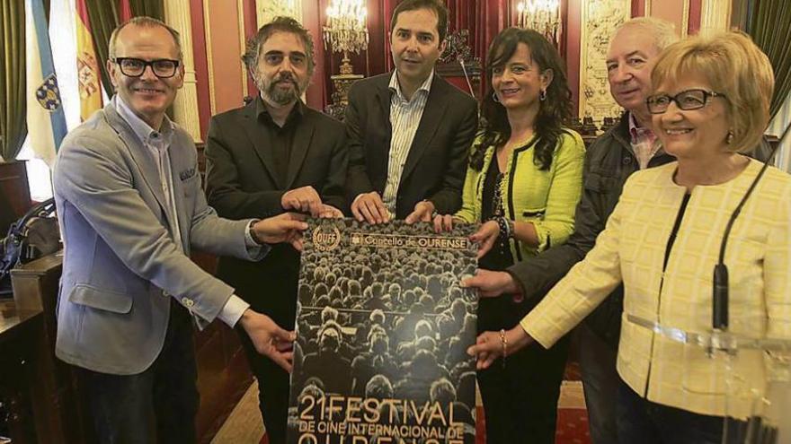 Presentación del cartel de la nueva edición del festival de Cine de Ourense. // Jesús Regal