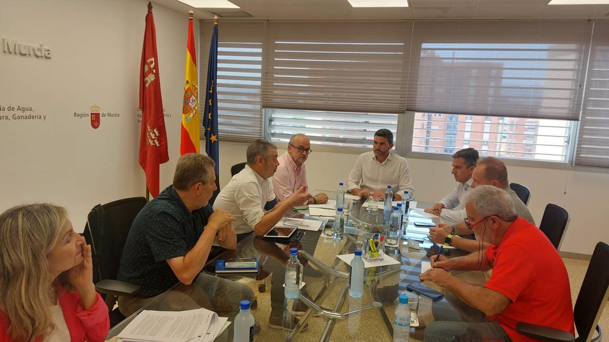 Reunión en la Consejería de Agricultura para preparar las alegaciones al plan de ayudas por la sequía.