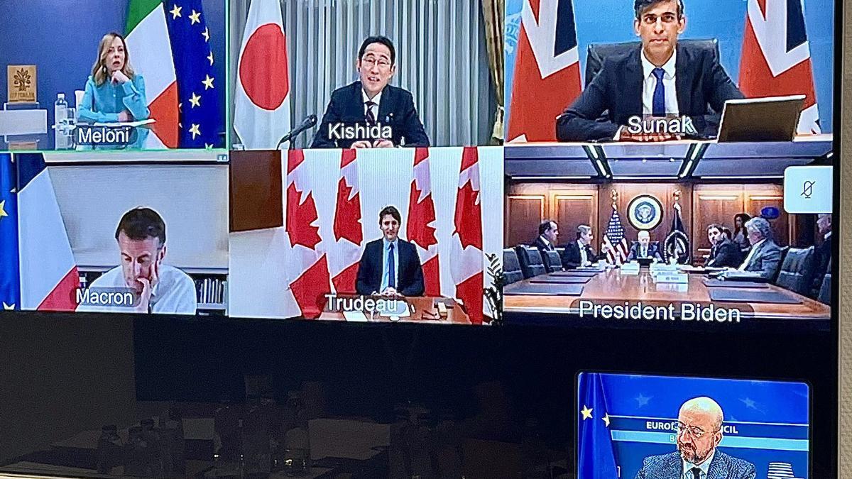 Una imagen de la reunión del G7.