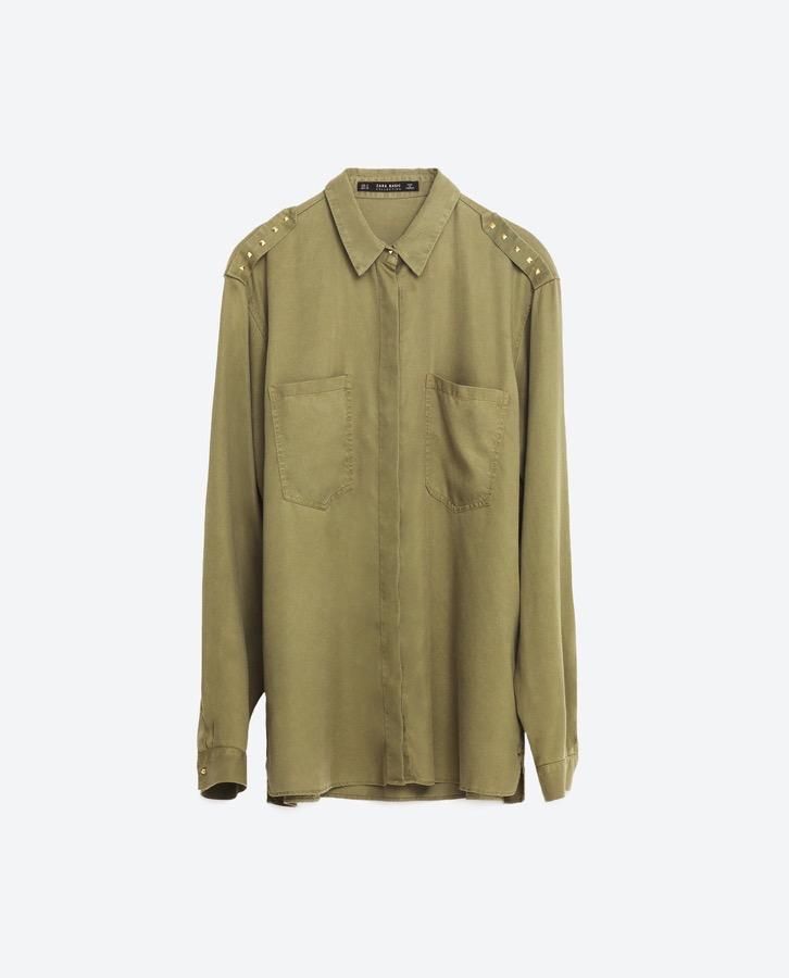 Copia el look Alessandra Ambrosio, camisa militar