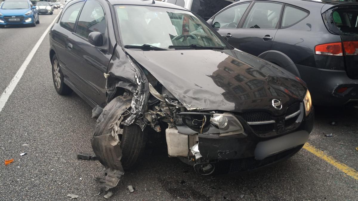 El coche que supuestamente causó el accidente