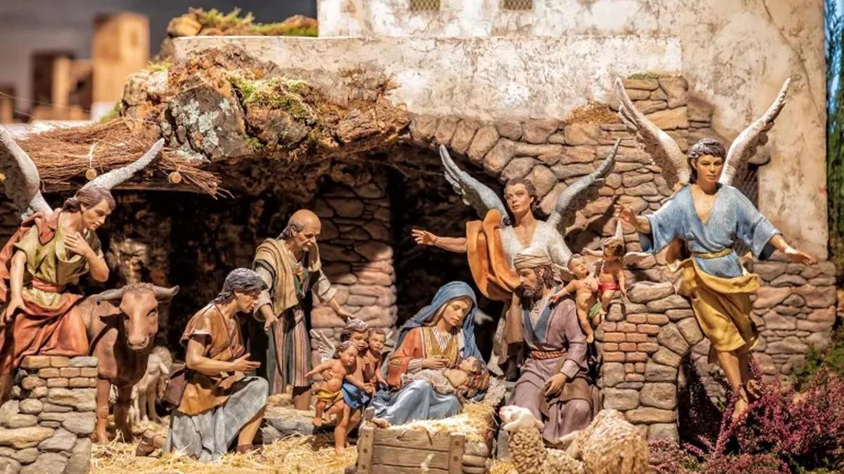 Imagen de una parte del belén municipal.