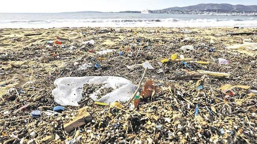 Strandfeind Nummer eins: Plastikmüll auf Mallorca.