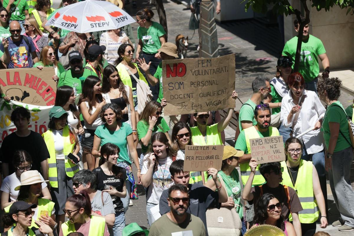 Manifestación educación en Sagunt.