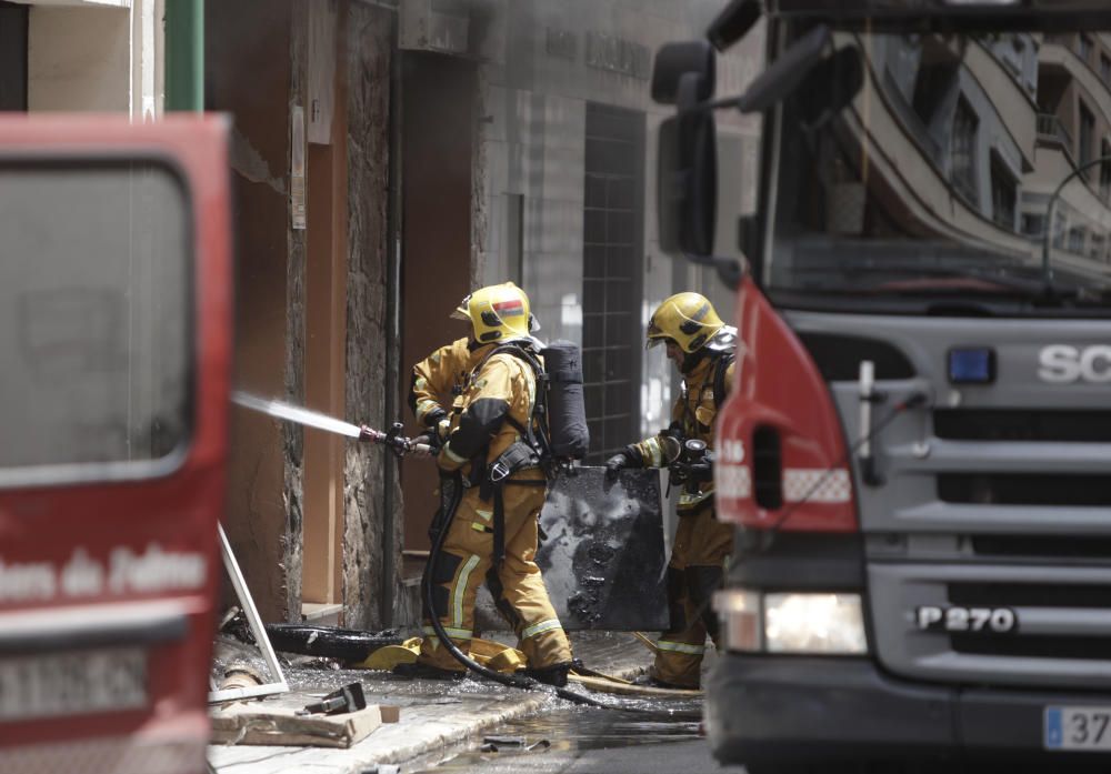 Incendio en la calle Andreu Feliu en Palma