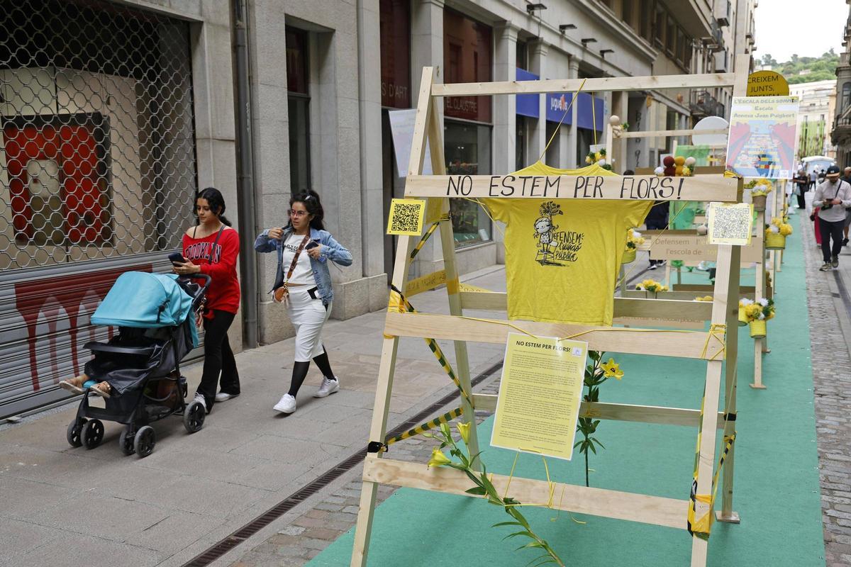 Les escoles públiques porten la protesta a Temps de Flors