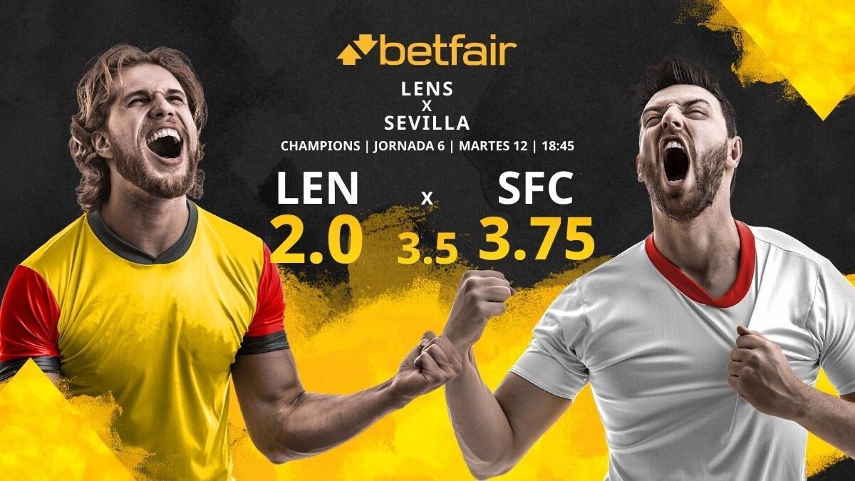 RC Lens vs. Sevilla FC: horario, TV, estadísticas, clasificación y pronósticos