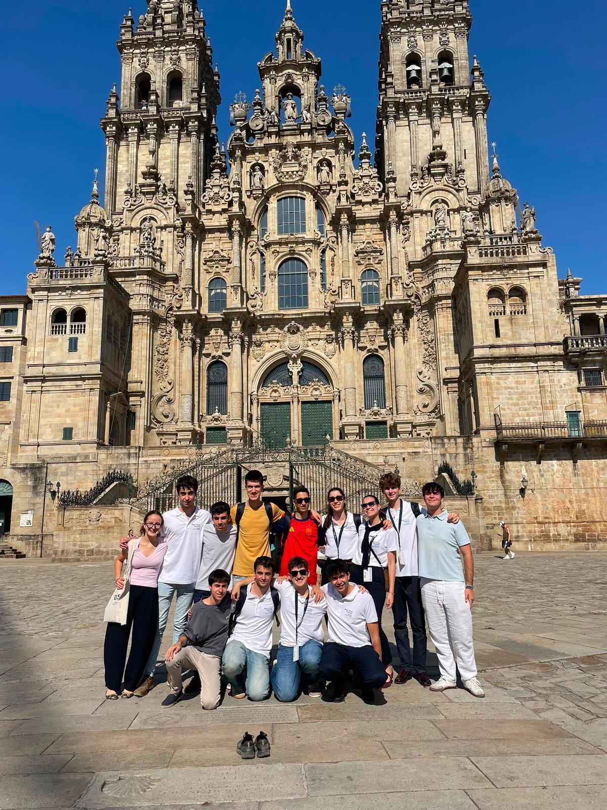 El grupo, en Santiago de Compostela.