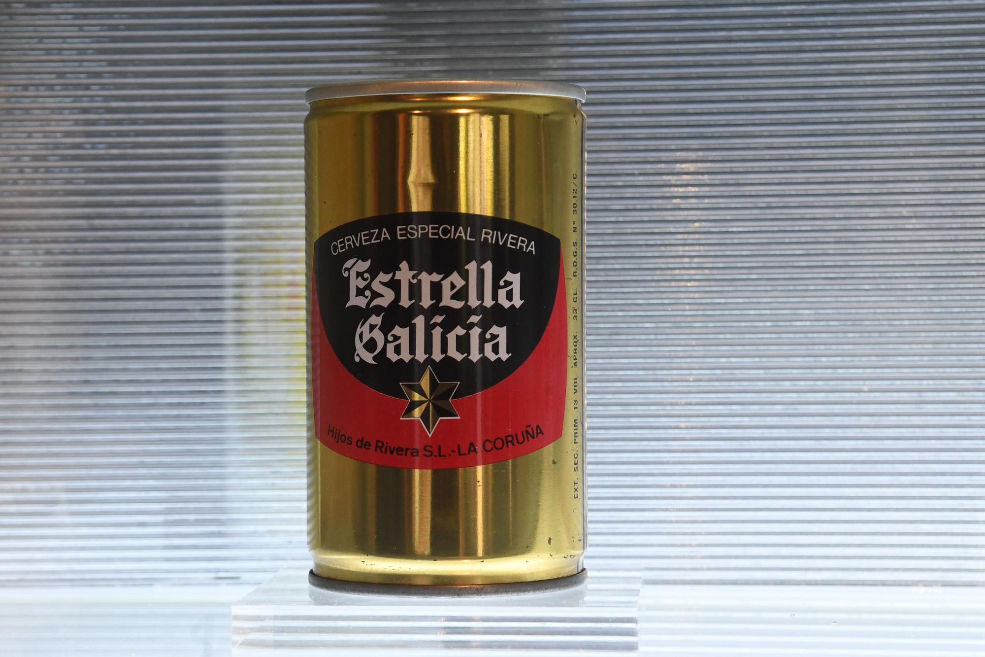 Primera lata de cerveza comercializada por Estrella Galicia, en 1979.