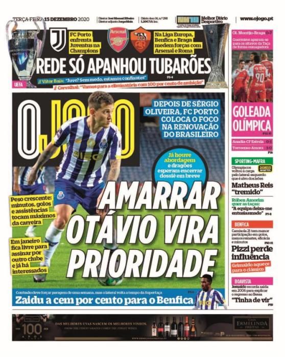 Portada O JOGO martes 15 diciembre 2020