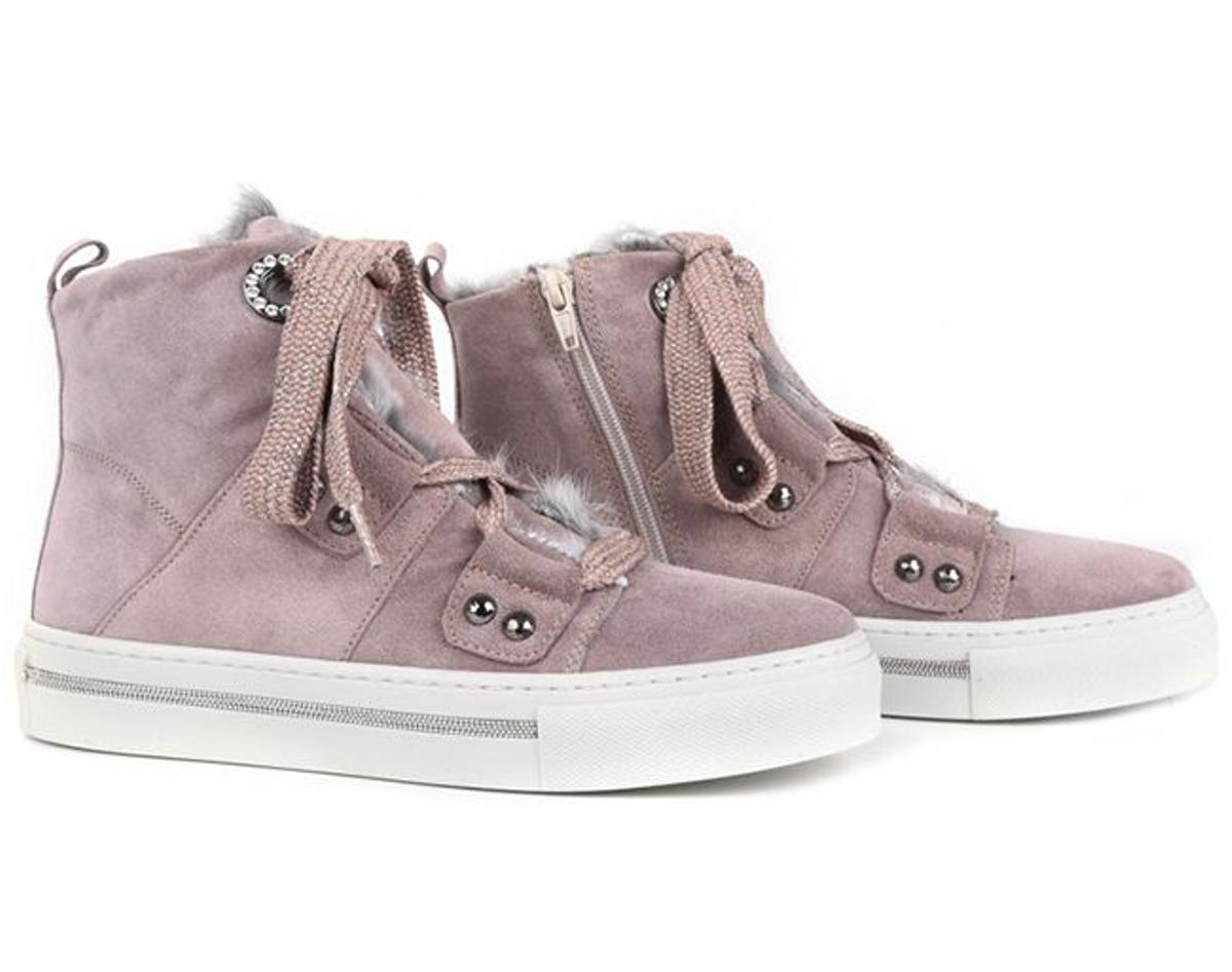 Zapatillas de pelo rosa