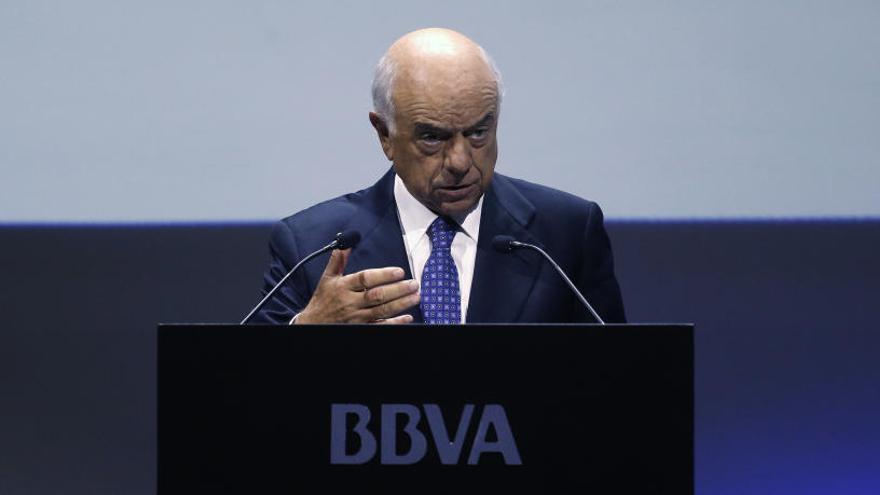 El presidente del BBVA, Francisco González. // Juan Medina