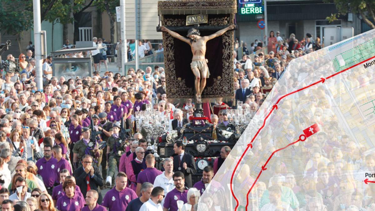 La procesión del cristo en la zona del Berbés, el año pasado