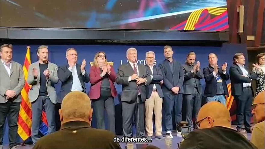 Laporta: "Este resultado es contundente y nos da mucha fuerza; no nos parará nadie"