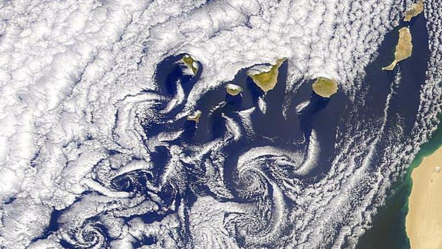 Los espectaculares vórtices Von Karman cautivan en los cielos de Canarias
