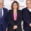 El presidente de la RFEF, Pedro Rocha, de Liga F, Beatriz Álvarez, y de LaLiga, Javier Tebas han decidido unir fuerzas