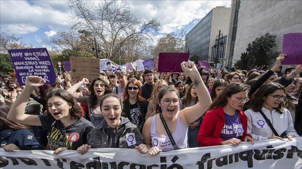 Manifestación feminista el año pasado.