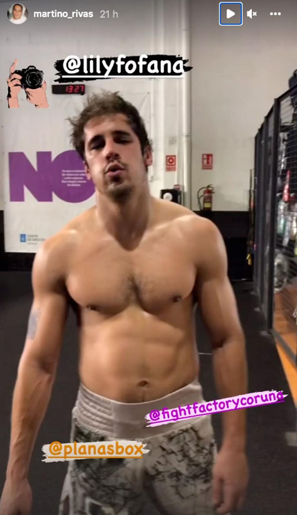 Martiño Rivas en el gimnasio
