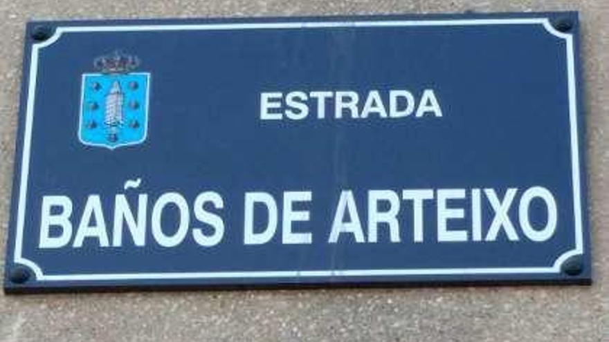 Placa con el nombre que ha puesto A Coruña.