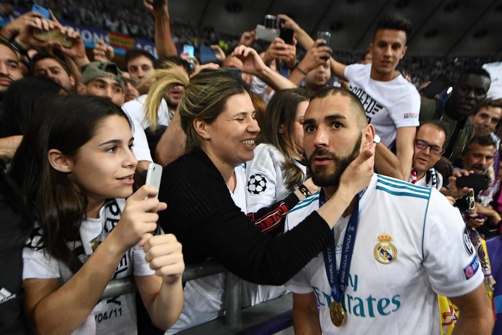 La celebración del Real Madrid tras ganar su decimotercera Copa de Europa en Kiev