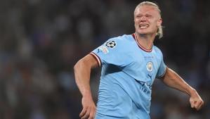 Erling Haaland, en un partido con el Manchester City.