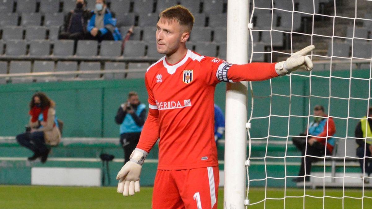 Javi Montoya, durante un partido del Mérida.