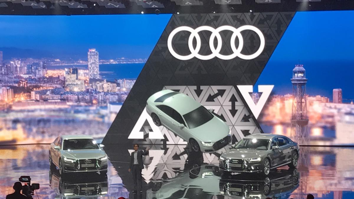 El nuevo Audi A8 en su presentación mundial.