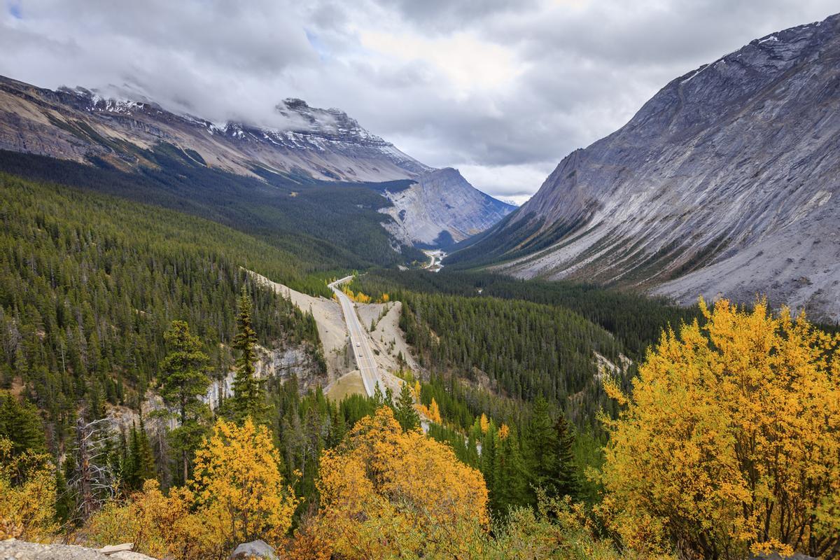 Carretera de los Hielos, en Canadá.