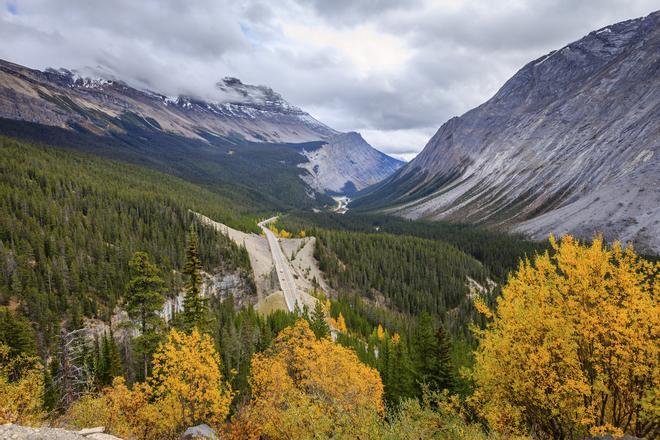 Carretera de los Hielos, en Canadá.