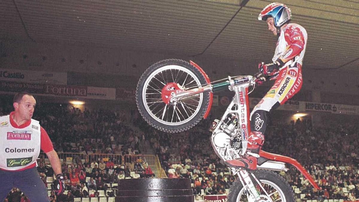 Marc Colomer, en acció durant la seva època de pilot de trial.