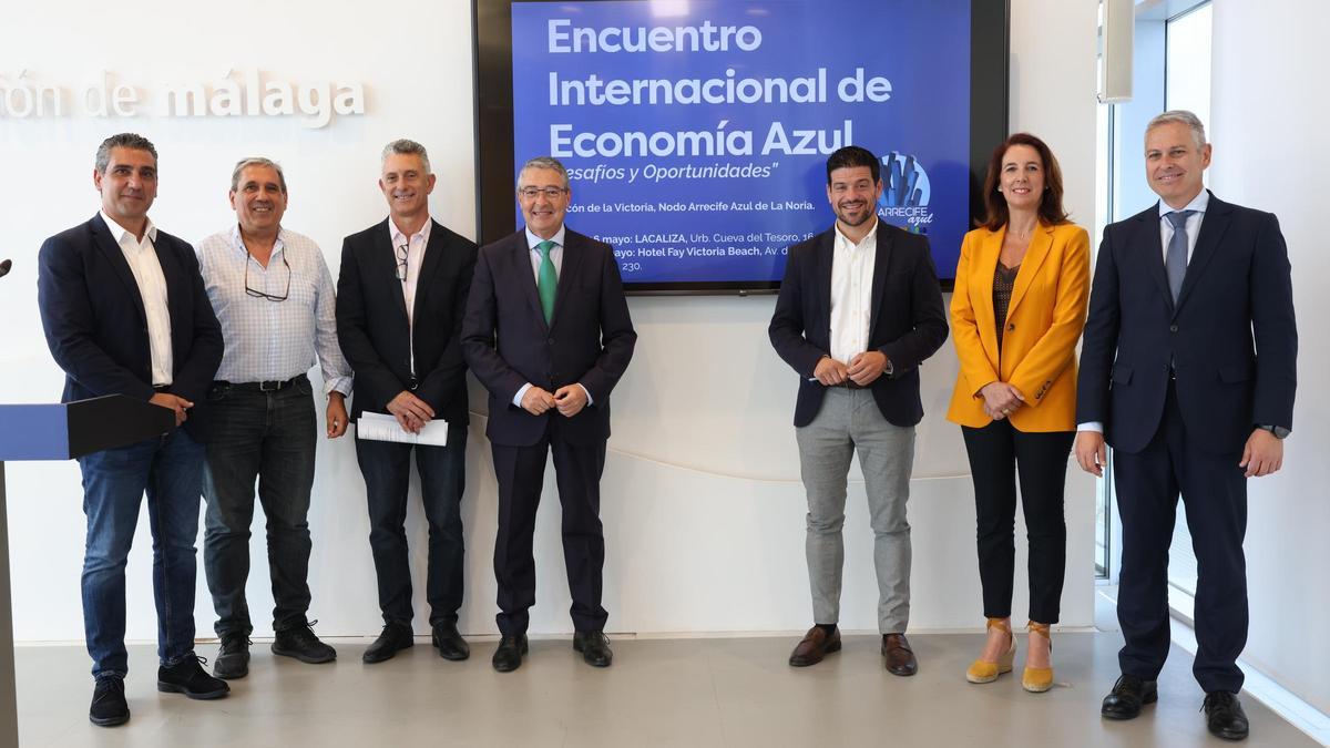 Presentación del Encuentro Internacional de Economía Azul, en la Diputación de Málaga.