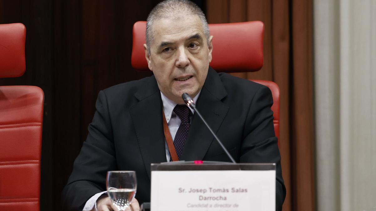 El director de la Oficina Antifrau de Catalunya (OAC), Josep Tomàs Salas, en el Parlament.