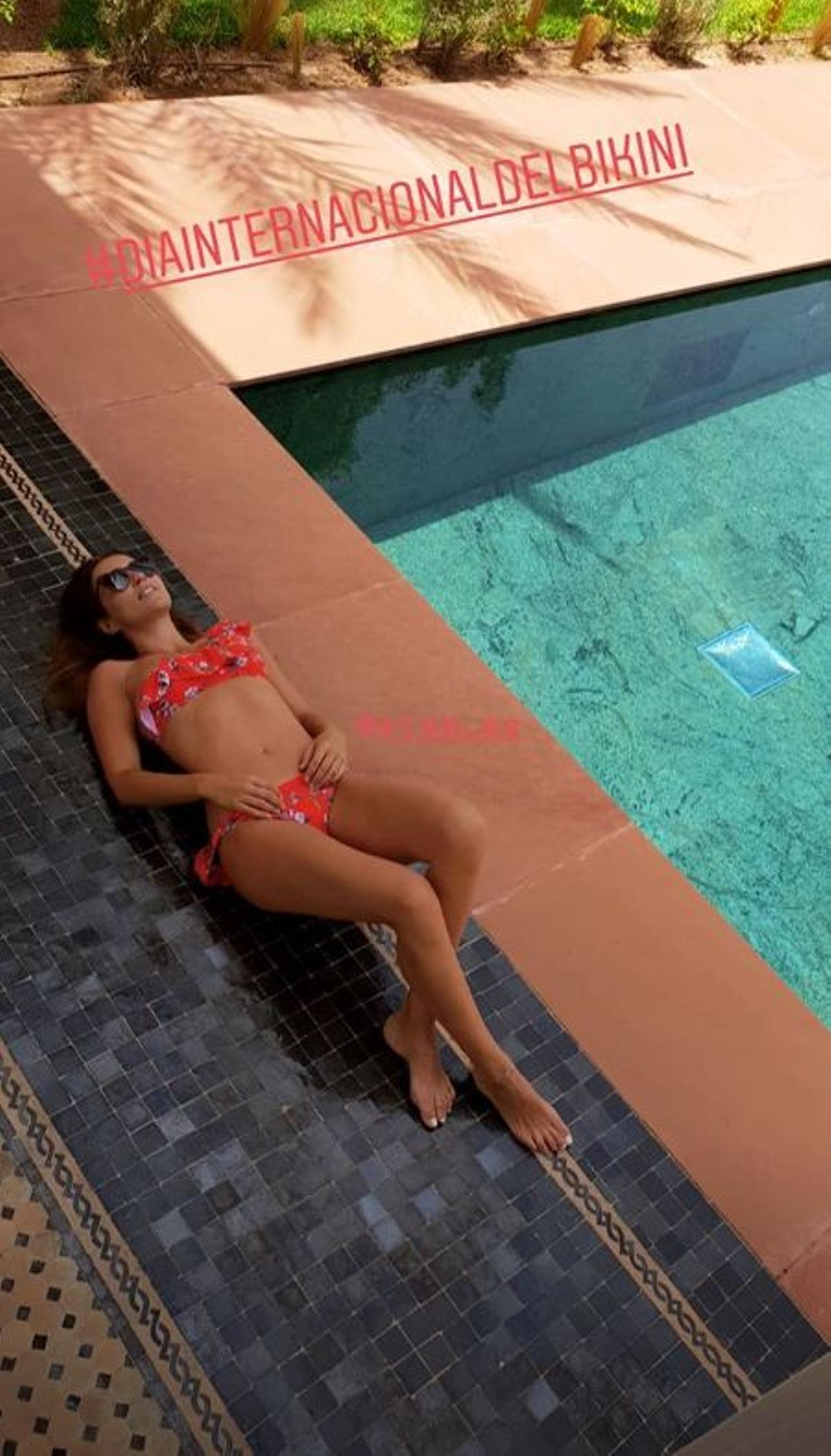 Paula Echevarría con bikini en Marrakech