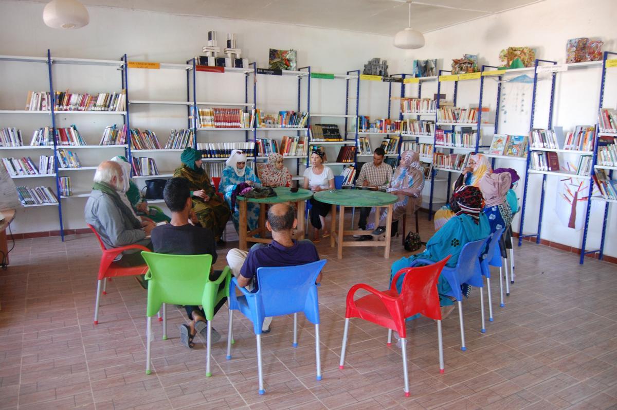 Una de las bibliotecas construidas por la asociación Bubisher