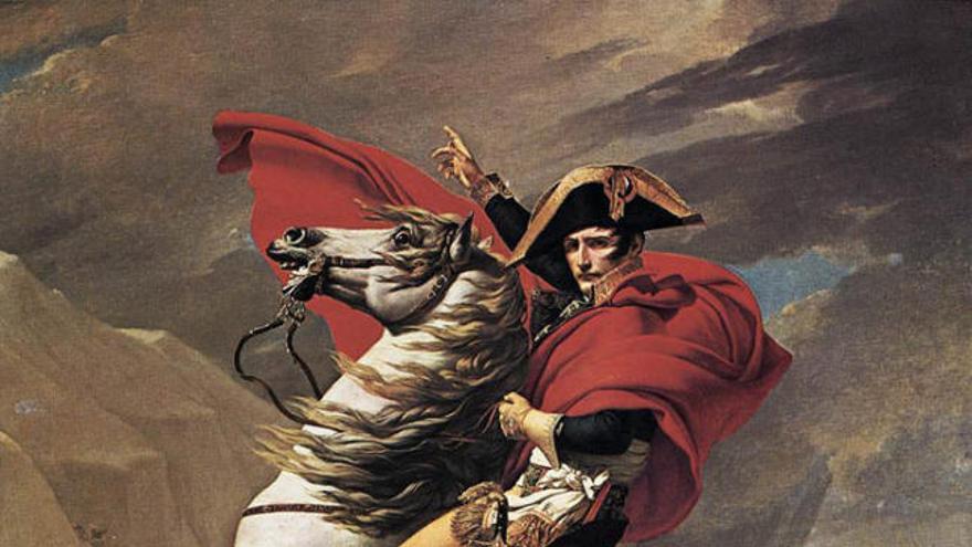 Napoleó creuant els Alps, tal i com el va veure Jacques-Louis David.