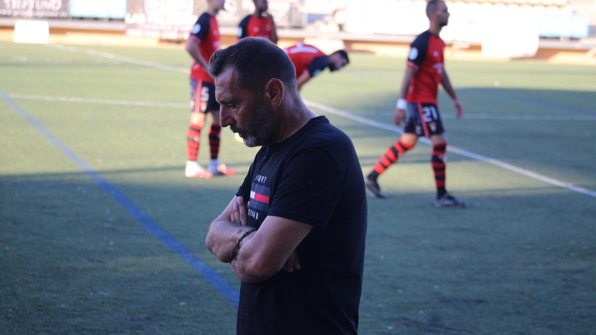 Juan Carlos Quero, durante un encuentro de la pasada temporada con el Espeleño.