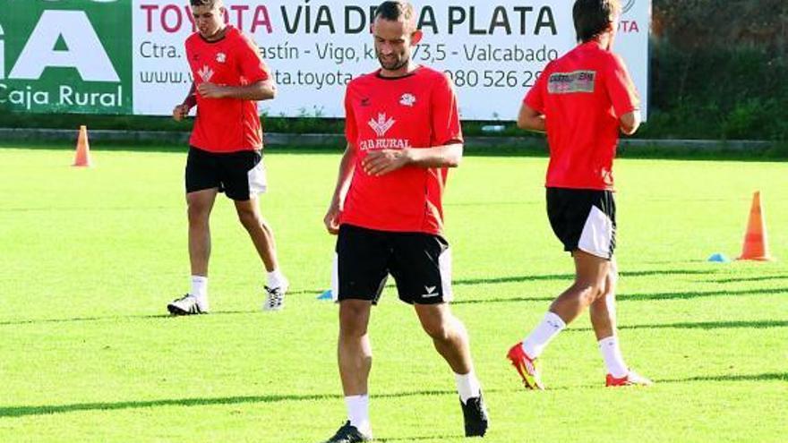 Agustín y Cala, en un momento del entrenamiento de ayer en el Ruta.