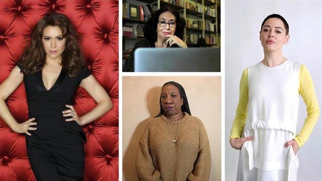 Alissa Milano, Lidia Falcón, Tarana Burke y Rose McGowan
