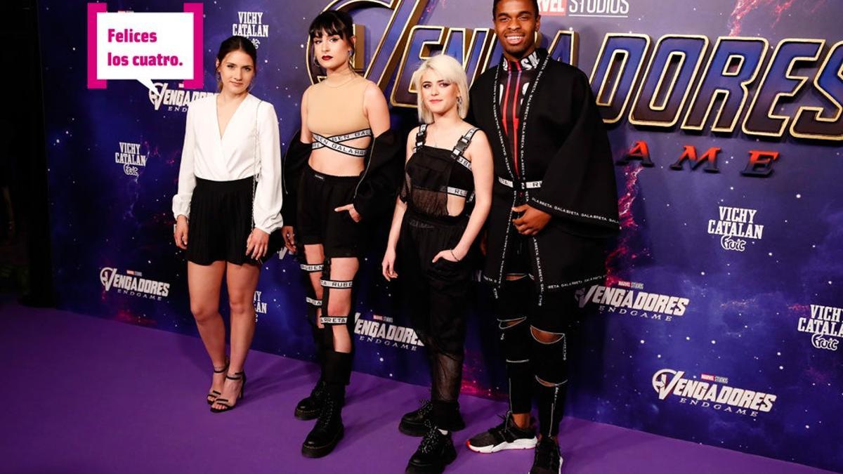 Alba Reche, Natalia y Famous ('OT18') se ponen su look más 'cuadro' en el estreno de los 'Vengadores'