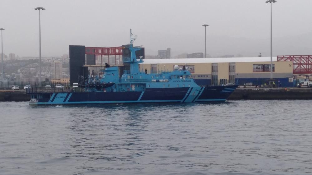 Llega a la capital grancanaria el barco de la droga de Manuel Charlin