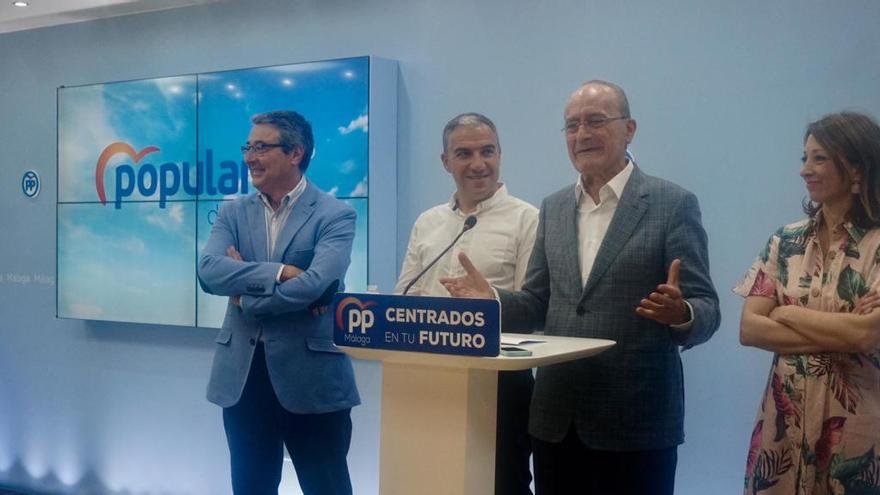 Rueda de prensa del PP malagueño para hacer balance del 26M.