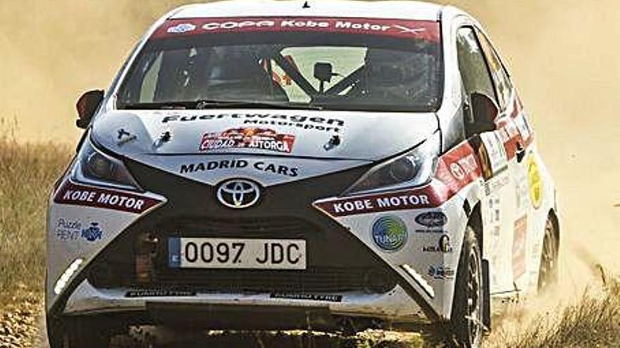 El Toyota de Alejandro Martín y Kevin Peñate en el Rally de Astorga.