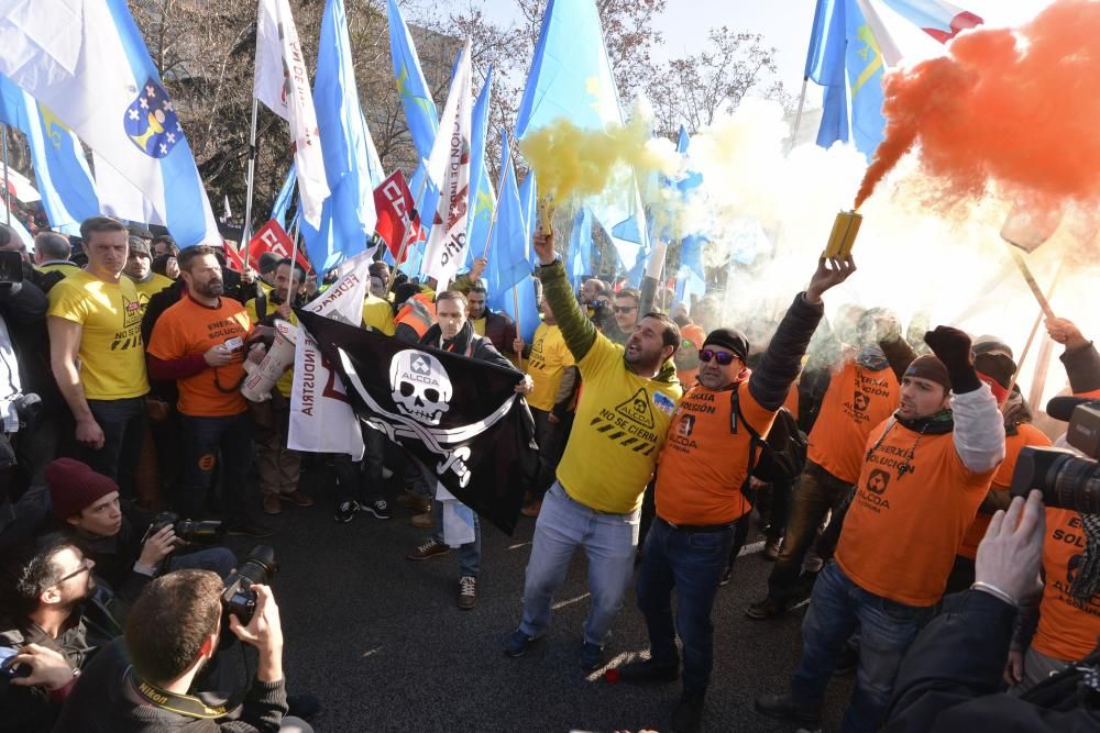 Manifestación de trabajadores de Alcoa en Madrid