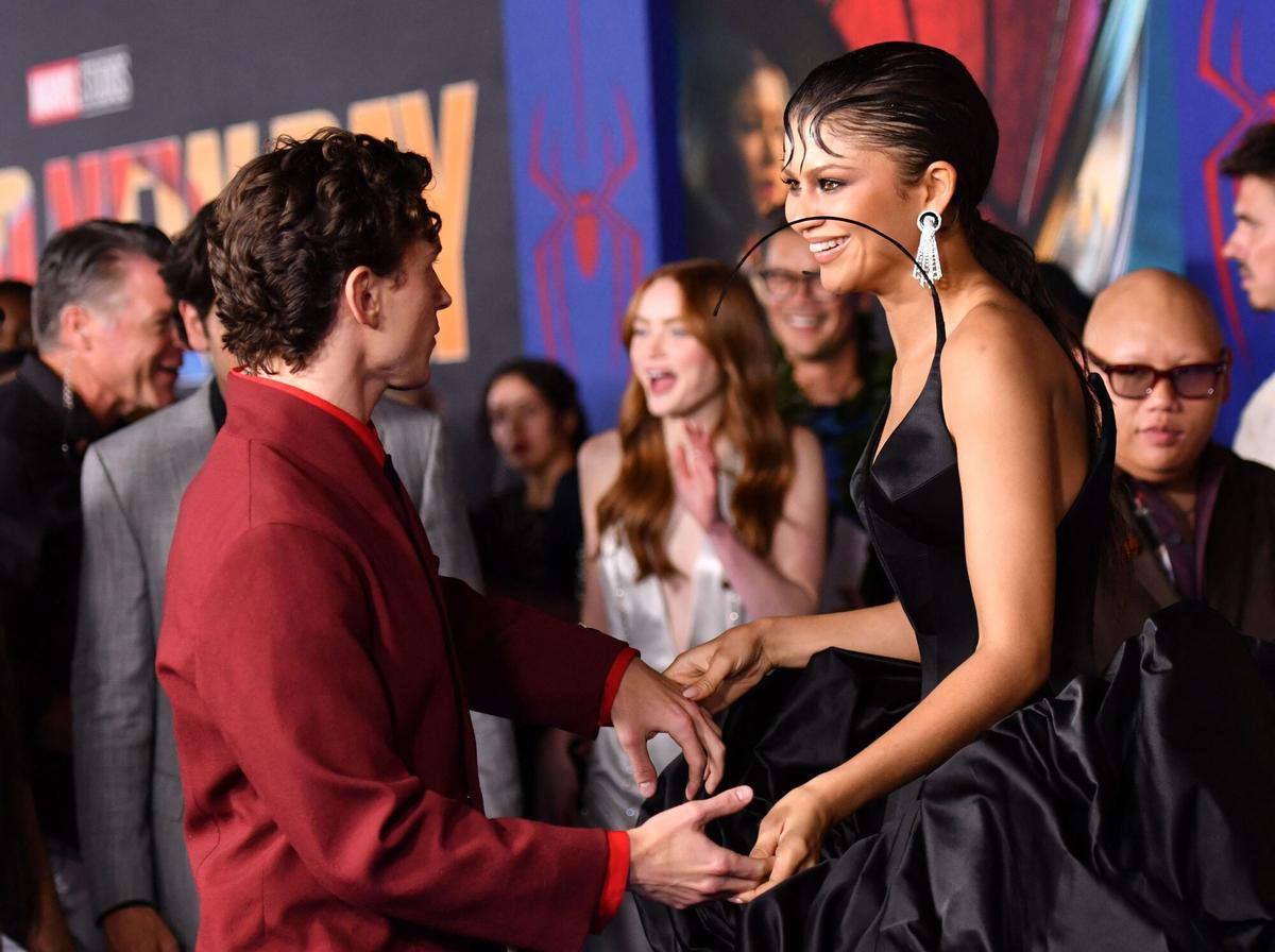 Los actores Tom Holland y Zendaya, el 27 de julio en el Dolby Theatre de Hollywood.