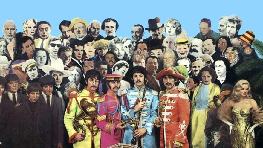 The Beatles a la portada de &#039;Sgt. Pepper &#039;s Lonely Hearts Club Band&#039;.